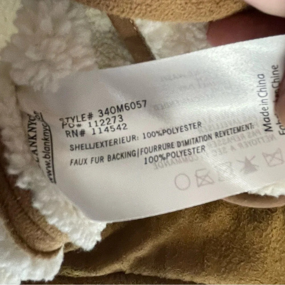 Blank NYC Snowed In Faux Fur Lined Jacket men’s small - Picture 13 of 14